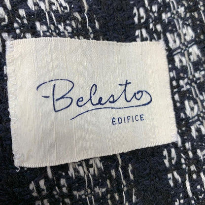 中古◆エディフィス べレスト ツイードジャケット メンズ ブラック系 サイズ48 EDIFICE Belesto 【AFA23】
