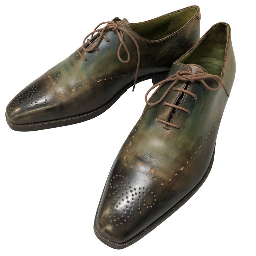 ベルルッティ レザーシューズ メダリオン グリーン＆ブラウン系 メンズ サイズ表記不明  Berluti 約不明cm【PTM4】