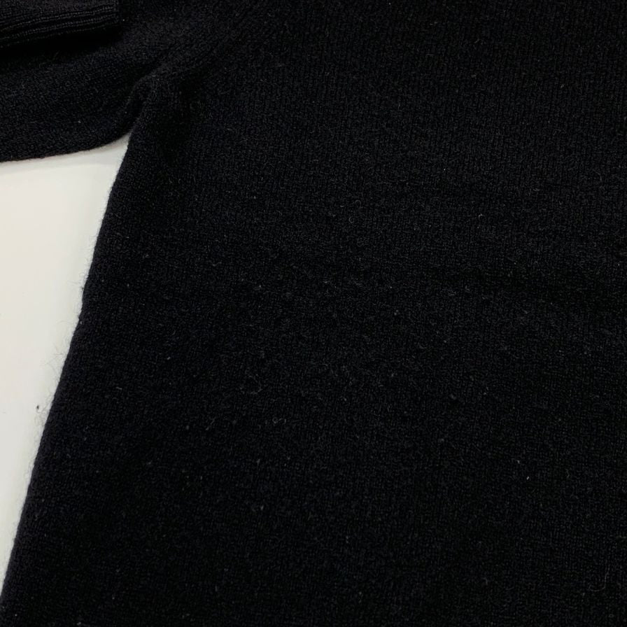 中古◆エディフィス セーター カシミヤ クルーネック メンズ サイズM ブラック EDIFICE CASHMERE 【AFB35】