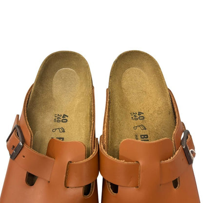 ビルケンシュトック サンダル ボストン レザー サイズ40 メンズ ブラウン系 BIRKENSTOCK 約24.5cm【AFD1】