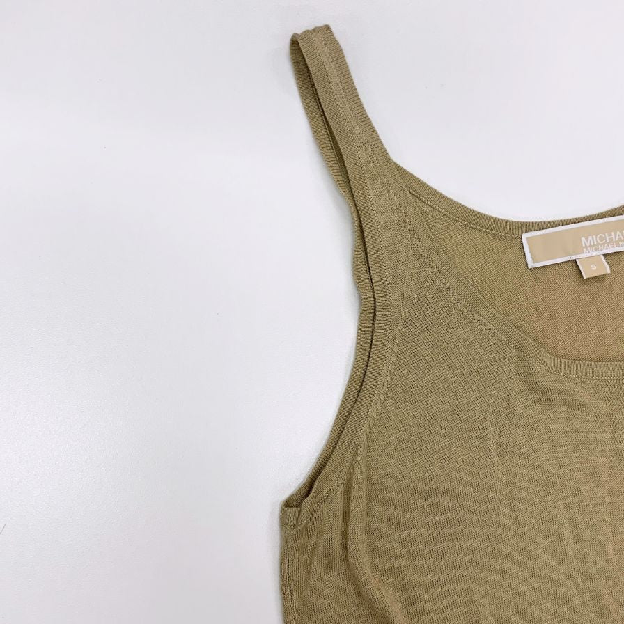 美品◆マイケルコース レディース トップス タンクトップ レーヨン シルク＆カシミア混 サイズS ブラウン系 MICHAEL KORS 【AFB7】