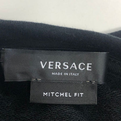 美品◆ヴェルサーチ パーカー バロッコアカンサスプリント A87476 メンズ コットン サイズXS ブラック イエロー VERSACE 【AFB5】