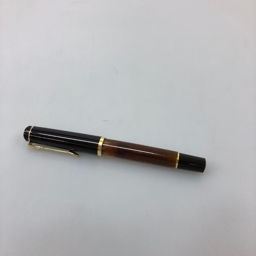 ペリカン 万年筆 クラシック M200 24金ゴールドプレート マーブルブラウン ブラック PELIKAN【AFI8】