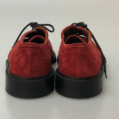 トリッカーズ スエード バートンフルブローグ 5633 メンズ サイズ7.5 レッド Tricker's 約26.0cm【PTM3】