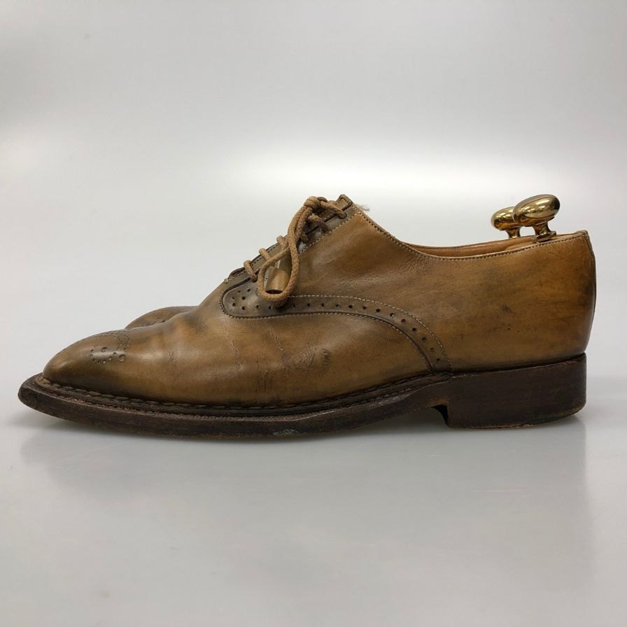 サントーニ レザーシューズ メダリオン 革靴 ブラウン メンズ サイズ6.5 Santoni 約25.0cm【AFC9】
