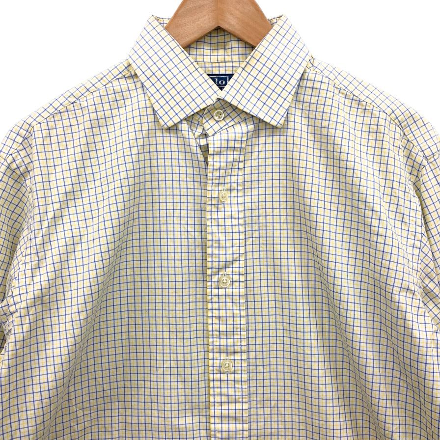 ポロ ラルフローレン チェックシャツ ホワイト系 メンズ サイズ15.5 POLO by RALPH LAUREN【LA】