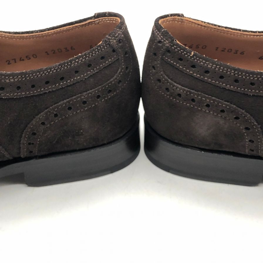 アンドレスセンドラ スエード フルブローグ ダークブラウン サイズ6ハーフ メンズ Andres Sendra 約25.0cm【AFD15】