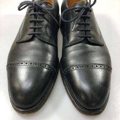 ジョンロブ ラッセル パンチドキャップトゥ ブラック サイズ8E JOHN LOBB ビジネスシューズ 約26.5cm【LA】【中古】