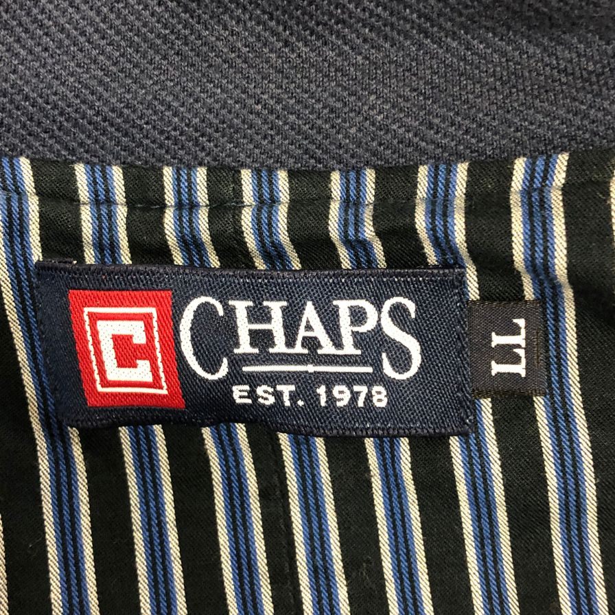 中古◆チャップス ラルフローレン 90S ブルゾン コットン ネイビー メンズ サイズLL CHAPS Ralph Lauren 【AFA16】