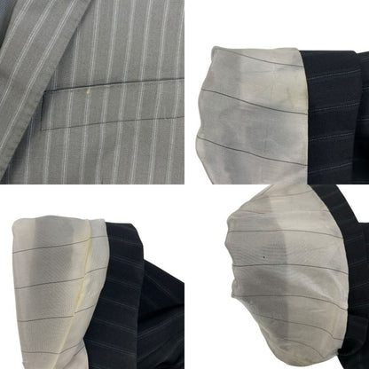 中古◆ドルチェ＆ガッバーナ MARTINI 2Bジャケット スーツ ストライプ メンズ サイズ 46 ブラック DOLCE&GABBANA 【AFA11】