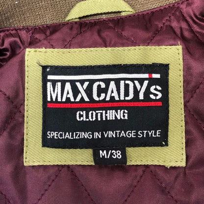 美品◆マックスケイディ タンカースジャケット タクシードライバー メンズ カーキ サイズM/38 MAXCADYS 【AFA1】