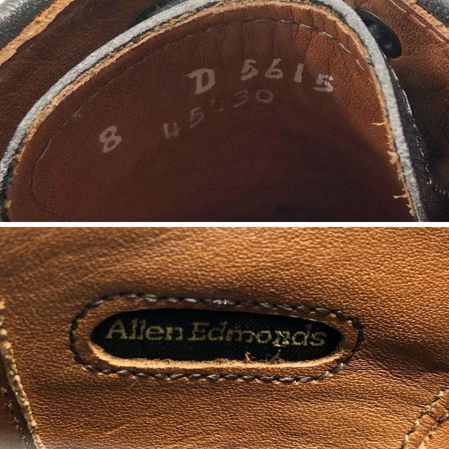 アレンエドモンズ レザーシューズ ストレートチップ パークアベニュー カーフ サイズUS8D メンズ ブラック Allen Edmonds 約26.0cm【AFC32】