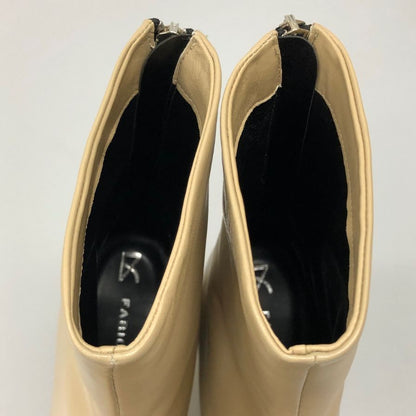 ファビオルスコーニ ブーツ ヒール パンプス バイカラー ジップ サイズ39 レディース ベージュ系 FABIO RUSCONI 約25.5cm【AFD15-2】