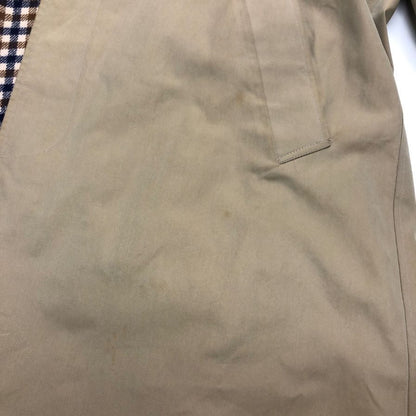 中古◆アクアスキュータム バルカラーコート 70年 ヴィンテージ イングランド製 ライナー付き ベージュ メンズ サイズ表記なし Aquascutum 【AFA2】