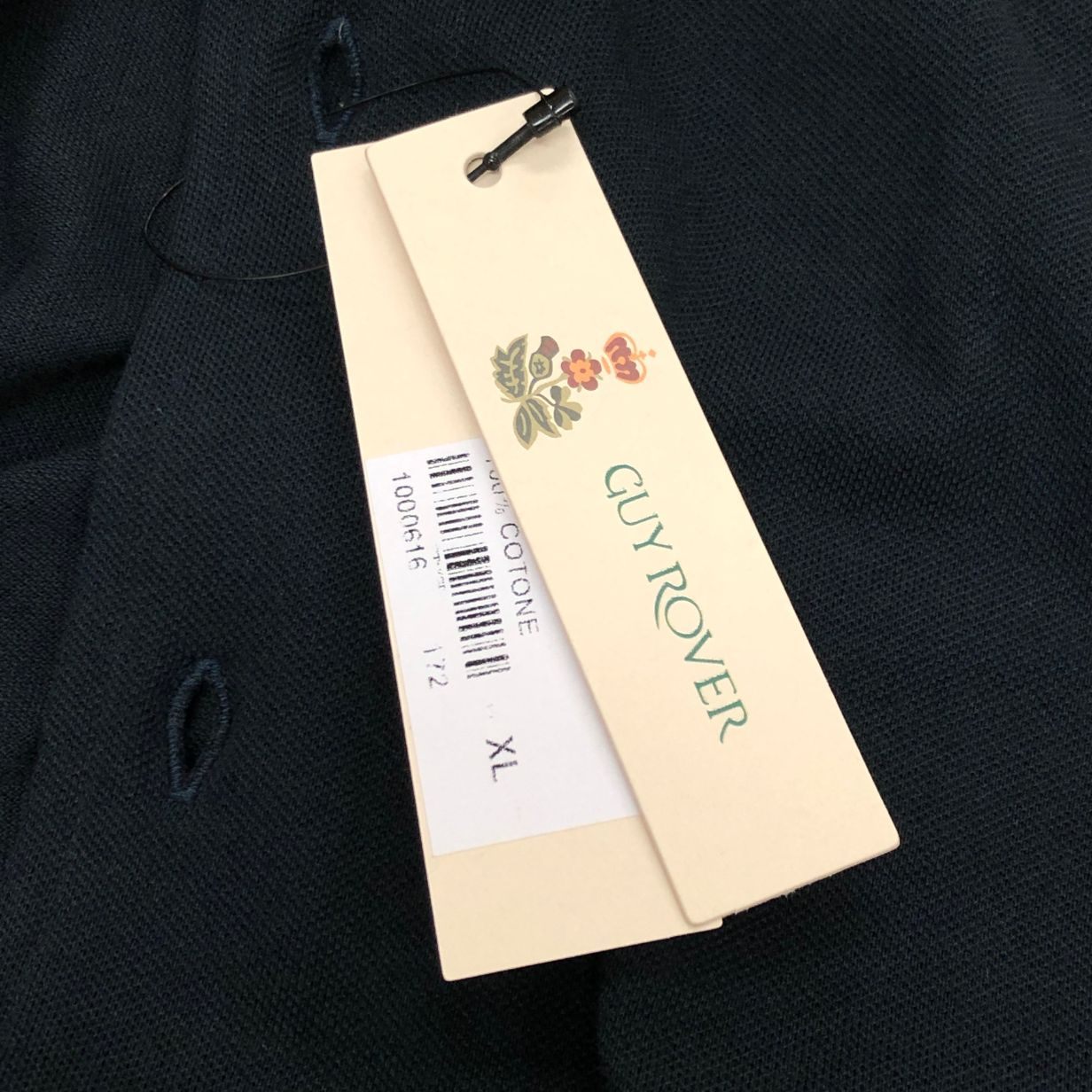 新品同様◆ギ ローバー 長袖 カッタウェイカラー シャツ 鹿の子 PL190 XL ブラック GUY ROVERj 【AFB1】