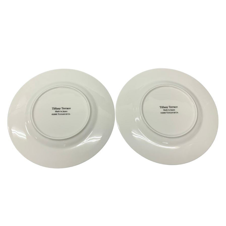 美品◆ティファニー カトラリー テラスプレート 2枚組 Tiffany&Co. Terrace Plate【AFI22】