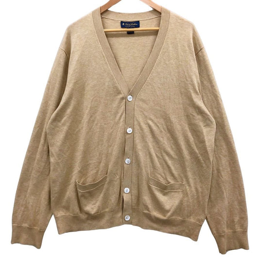 美品◆ブルックスブラザーズ カーディガン スピーマコットン ブラウン系 XL メンズ Brooks Brothers 【AFB47】