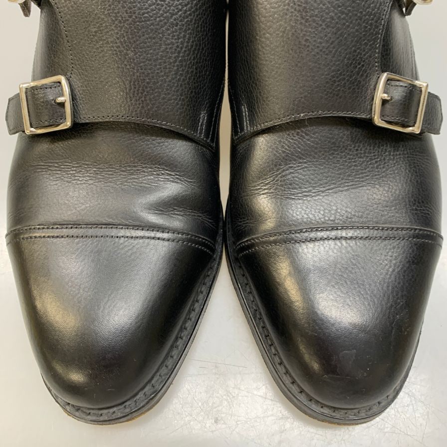 ジョンロブ レザーシューズ ダブルモンク ウィリアム グレインレザー ブラック サイズUK6.5 JOHN LOBB ビジネスシューズ 約24.5cm【LA】【中古】