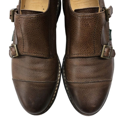 パラブーツ ウィリアム ダブルモンク グレインレザー コニャック メンズ サイズ7 Paraboot ビジネスシューズ 約25.5cm【LA】【中古】