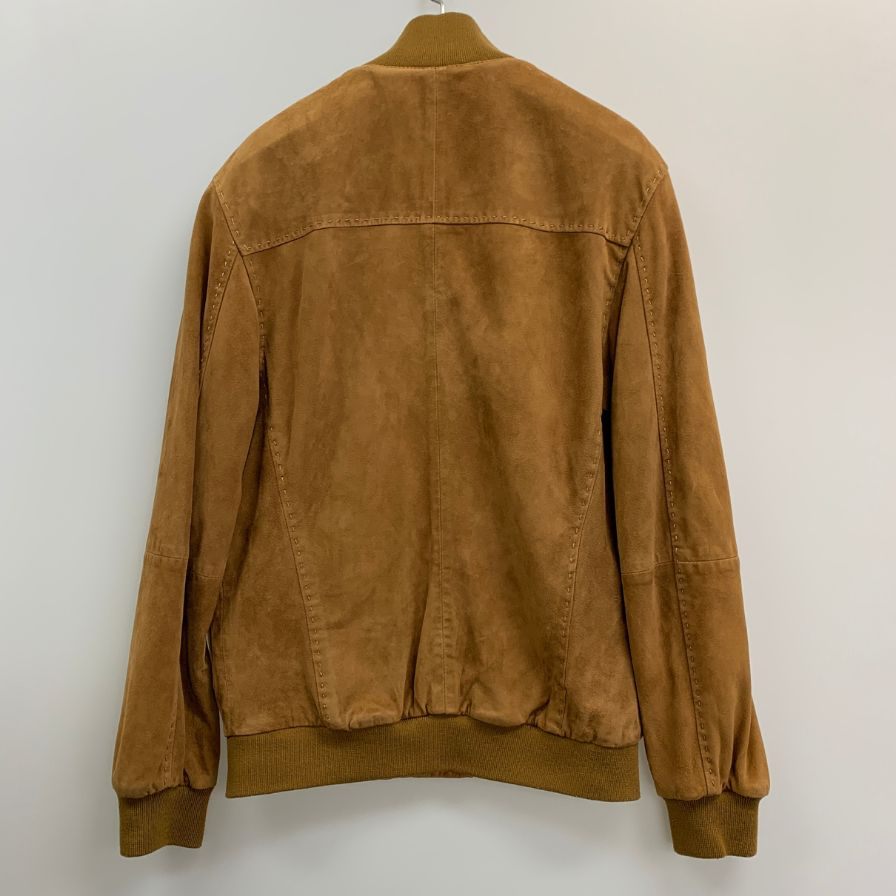 美品◆モーファー バルスタージャケット スエード ブラウン サイズ46 メンズ MOFAR 【AFG1】