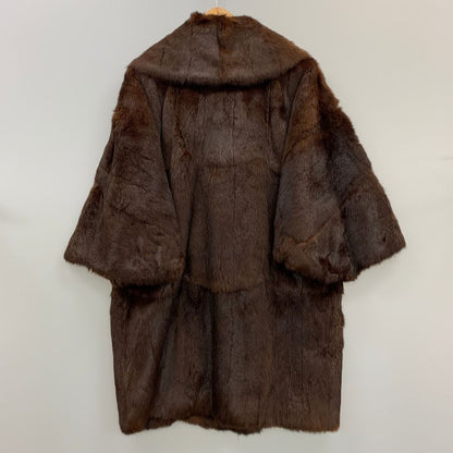 極美品◆ノーブランド ロングコート ミンク ブラウン サイズ不明 レディース 【AFF22】