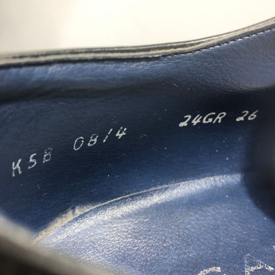 リーガル レザーシューズ プレーントゥ メダリオン 革靴 24GR ブラック サイズ26 REGAL 約26.0cm【AFD14】