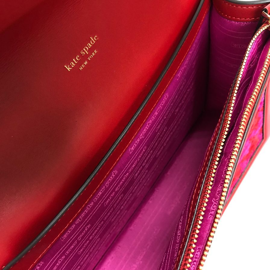 ケイトスペード ハンドバッグ デコ ペブルレザー アンド スエード チェーン ショルダー ピンク Kate spade【AFE2】
