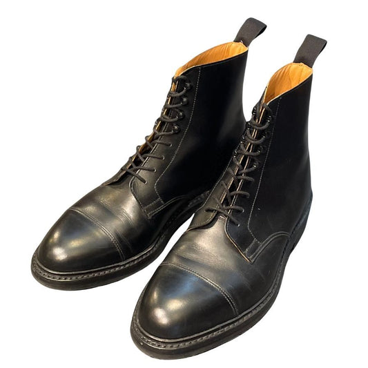 クロケット&ジョーンズ レザーブーツ ストレートチップ コニストン ブラック サイズUK6.5E CROCKETT&JONES CONISTON ブーツ 約25.5cm【LA】【中古】