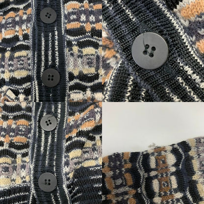 美品◆ミッソーニ カーディガン オールド ウオモ ブラック メンズ サイズ50 MISSONI UOMO 【AFB4】