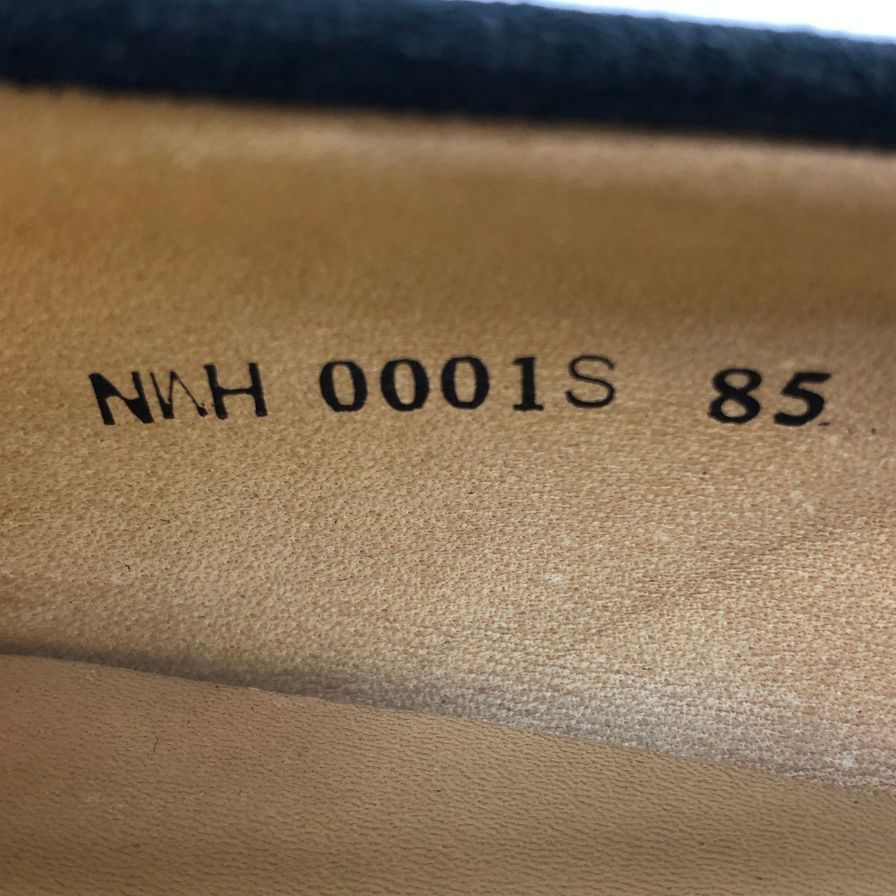 ダブルエイチ NWH-0001S 別注 ビットローファー カーフスエード ブラック サイズ8.5 メンズ WH 約26.5cm【AFD8】