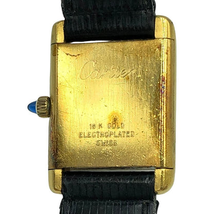 カルティエ マストタンク 腕時計 レディース 手巻き 18K GOLD ELECTROPLATED スイスメイド ゴールド Cartier【AFI8】