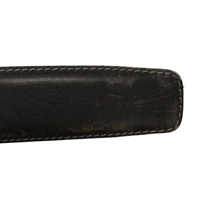 ロエベ レザーベルト ゴールド金具 グレー サイズ34-85 LOEWE【AFI13】