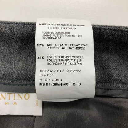 ヴァレンティノ ローマ スカート ウール レディース グレー サイズ42 VALENTINO【AFB18】