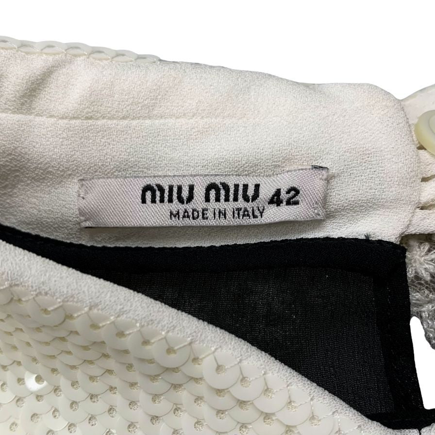 中古◆ミュウミュウノースリーブ ワンピース 襟付 ビスコースレーヨン レディース サイズ42 ブラック miumiu 【AFB25】