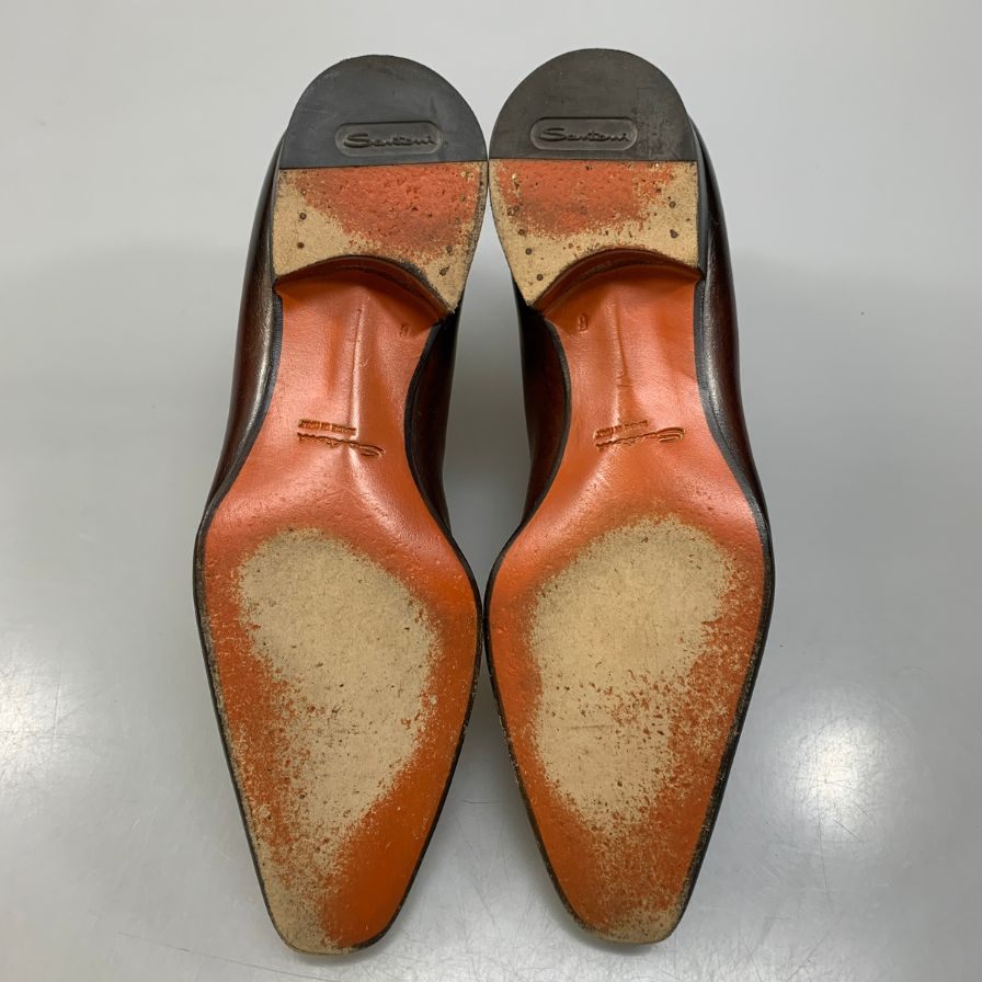 サントーニ サイドゴア ブーツ レザー メンズ ブラウン サイズ6 SANTONI 約25.0cm【AFC42】