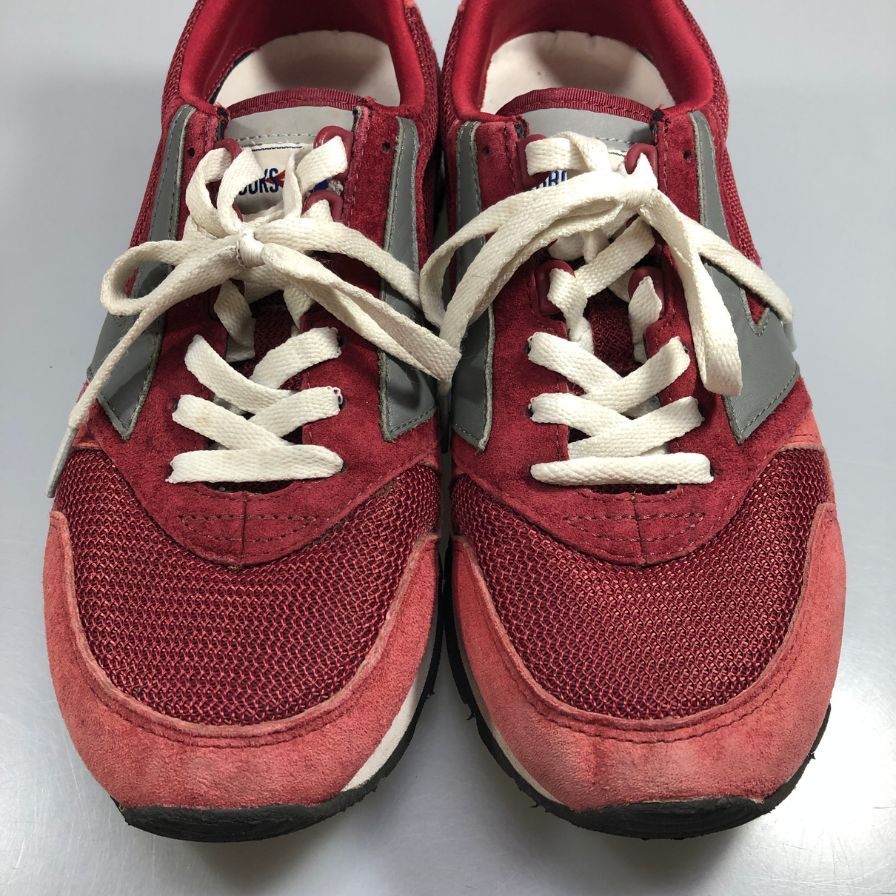 ブルックス ローカットスニーカー スウェード メッシュ 切替 ローテク ランニング ボルドー メンズ サイズ27cm BROOKS RUNNING 約27.0cm【AFC34】