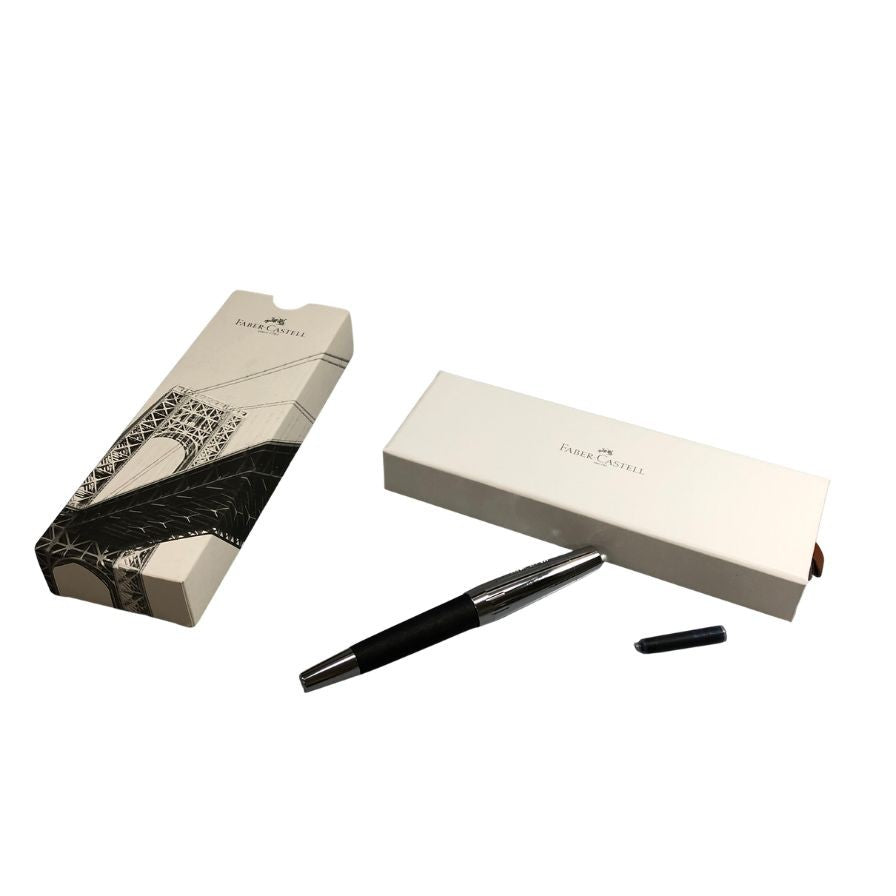 ファーバーカステル 万年筆 エモーション シルバー×ブラック F字 FABER CASTELL【AFB53】