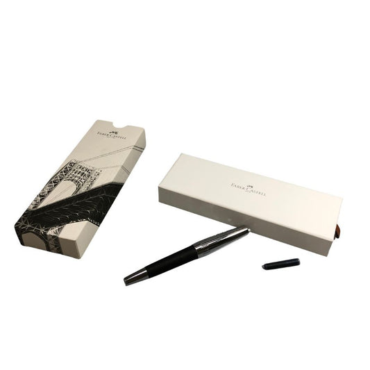 ファーバーカステル 万年筆 エモーション シルバー×ブラック F字 FABER CASTELL【AFB53】