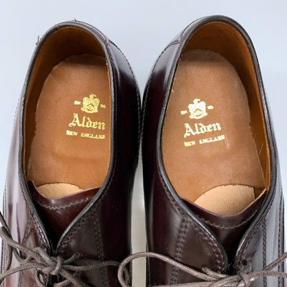 オールデン レザーシューズ Uチップ 54038 コードバン サイズ8.5 バーガンディ ALDEN ビジネスシューズ 約26.5cm【LA】【中古】