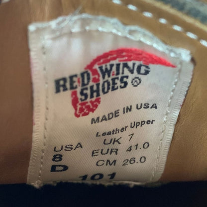 レッドウィング レザーシューズ プレーントゥ ポストマン オックスフォード 101 レザー サイズUS8D メンズ ブラック RED WING 約26.0cm【AFC44】