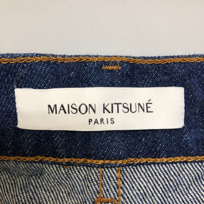 メゾンキツネ デニムパンツ キツネ柄 ボタンフライ メンズ サイズ30 MAISON KITSUNE 【AFB33】