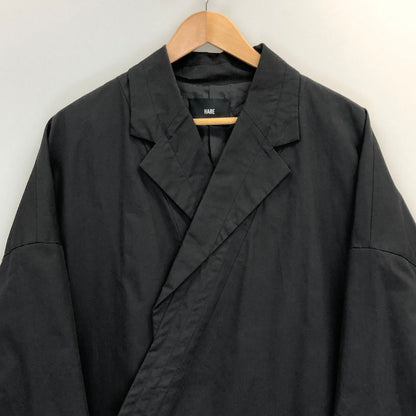 美品◆ハレ 2WAYドッキングコート ダブル ブラック メンズ サイズＭ HARE 【AFB6】