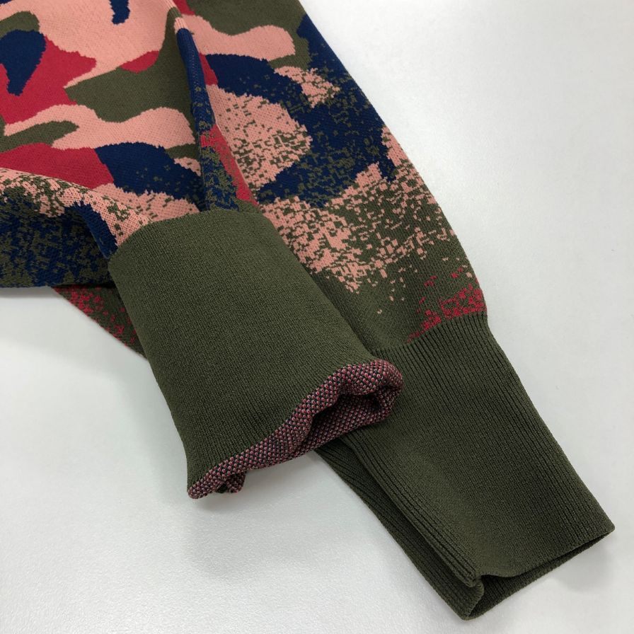 極美品◆ディーゼル ロングスリーブニット カモフラ柄 クロップド丈 レディース サイズXS DIESEL 【AFB5】