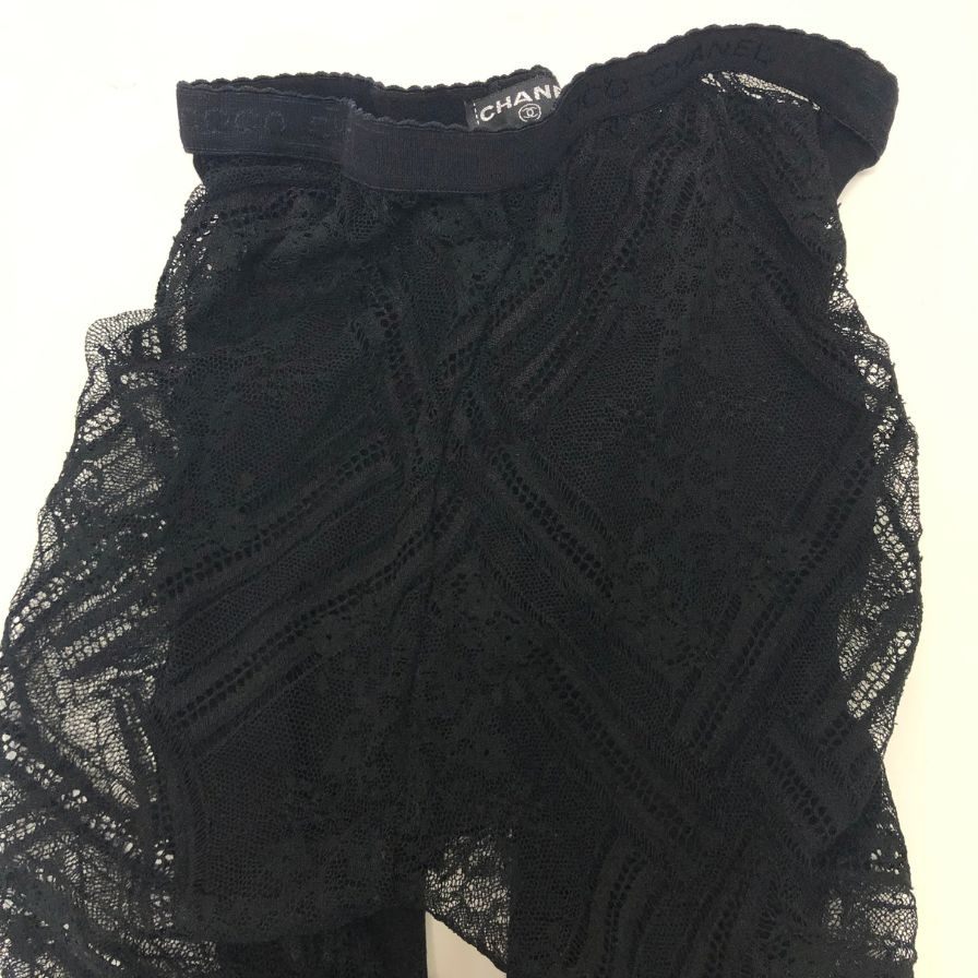 シャネル タイツ レース ブラック サイズL CHANEL