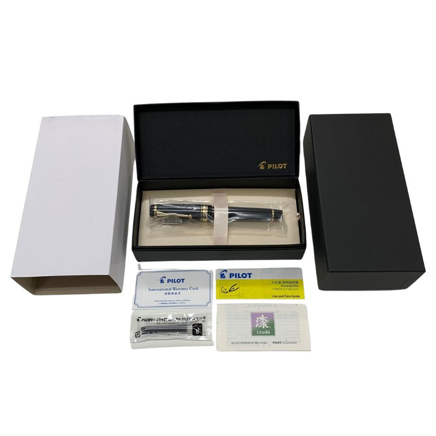 パイロット 万年筆 カスタム 漆 Urushi ペン先18K FKV-88SR-B-FM ブラック ユニセックス PILOT【AFB54】