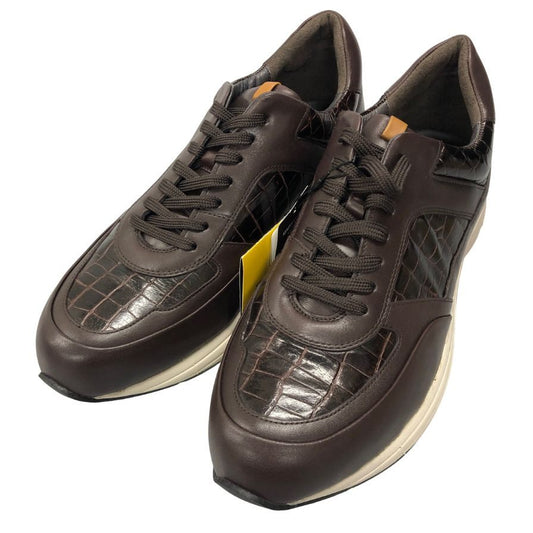 マドラス スニーカー M488 クロコ型押し サイズ25.5 ブラウン系 madras 約25.5cm【AFC31】