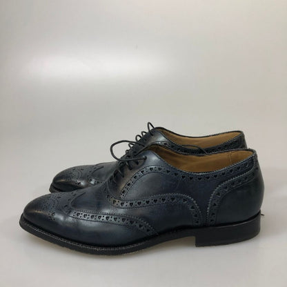 マックバレンス ウィングチップ レザーシューズ カーフ メンズ サイズ 7 ネイビー  MAC BAREN'S 約25.5cm【AFC9-2】