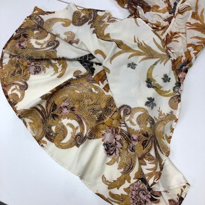 美品◆ジャストカヴァリ ノースリーブワンピース フラワー柄 レディース サイズ42 justcavalli 【AFB2】