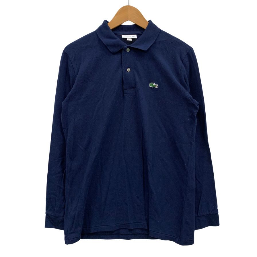 中古◆ラコステ ポロシャツ 長袖 オリジナルフィット コットン L1312DL ネイビー サイズM メンズ LACOSTE 【AFB20】