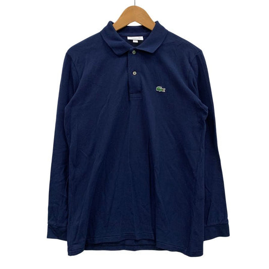 中古◆ラコステ ポロシャツ 長袖 オリジナルフィット コットン L1312DL ネイビー サイズM メンズ LACOSTE 【AFB20】